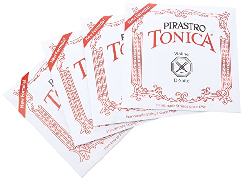 Pirastro Tonica 4/4 Violinensaiten Set Medium Gauge mit Ball End E Premium Saiten aus feinem, flexiblem Synthesekern, Ersatzzubehör für Profis und Studenten Violinspieler