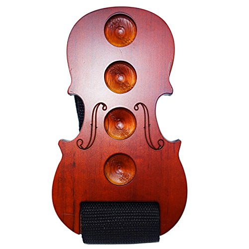 MOREYES Halter für Cello-Stachel im Cello-Design, aus Holz, rutschfest rot
