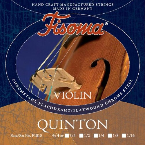 FISOMA Quinton Saiten für Violine 4/4 Satz - die anspruchsvolle Schülersaite, mit prachtvollem, reinen Ton bei Leichter Ansprache - Made in Germany
